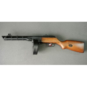 Модель пистолета-пулемета ППШ (PPSH SNOW WOLF AEG EBB) с двумя магазинами, металл, пластик под дерево, имитация отдачи (SW-09)